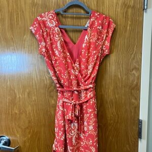 Lucca Couture Orange Gold Wrap Sundress